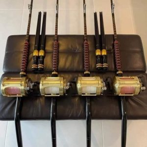 4 Shimano Tiagra 80W 2 Speed reels with rods