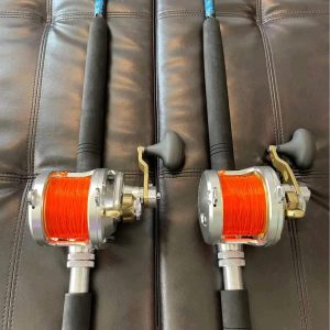 2 Shimano Talica 20II 2 speed reels with rod