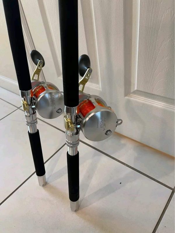 2 Shimano Talica 20II 2 speed reels with rod - Image 3