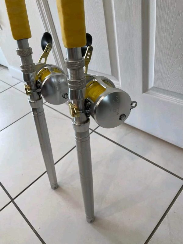 2 Shimano Talica 25II 2 speed reels with custom rods - Image 4