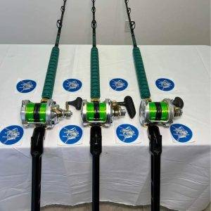 3 Shimano Talica 25II 2 speed reels and rods