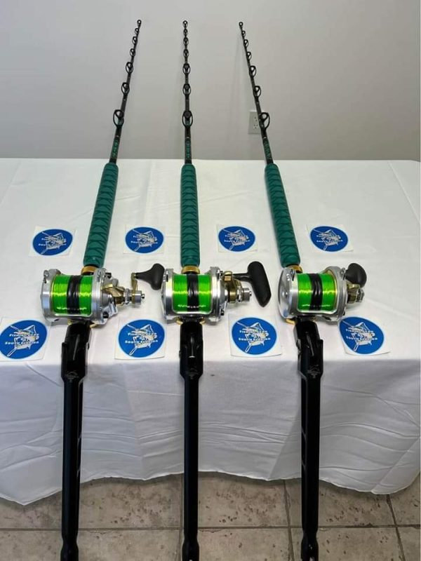3 Shimano Talica 25II 2 speed reels and rods