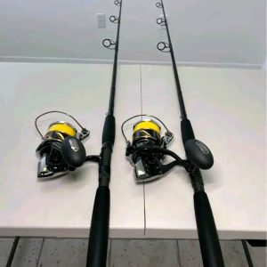 2 Shimano Stella 14k on Custom Calsar rods with Fuji guides