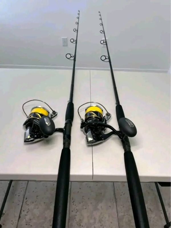 2 Shimano Stella 14k on Custom Calsar rods with Fuji guides
