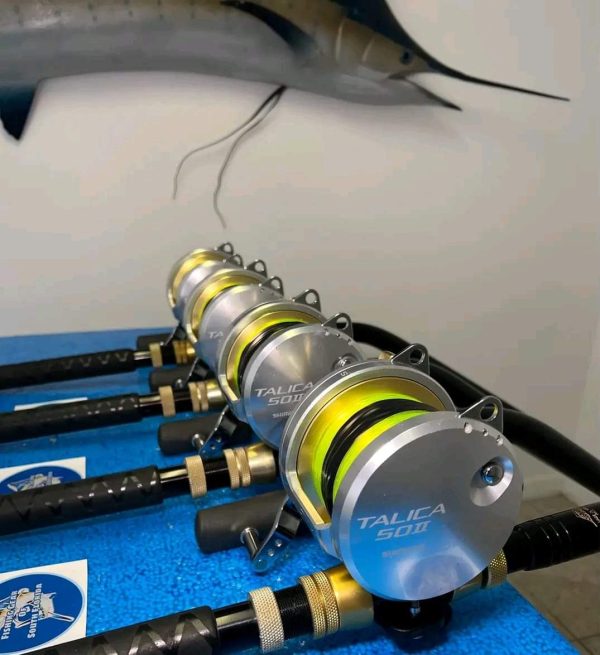Shimano Talica 50II 2 speed reels with rods - Image 3