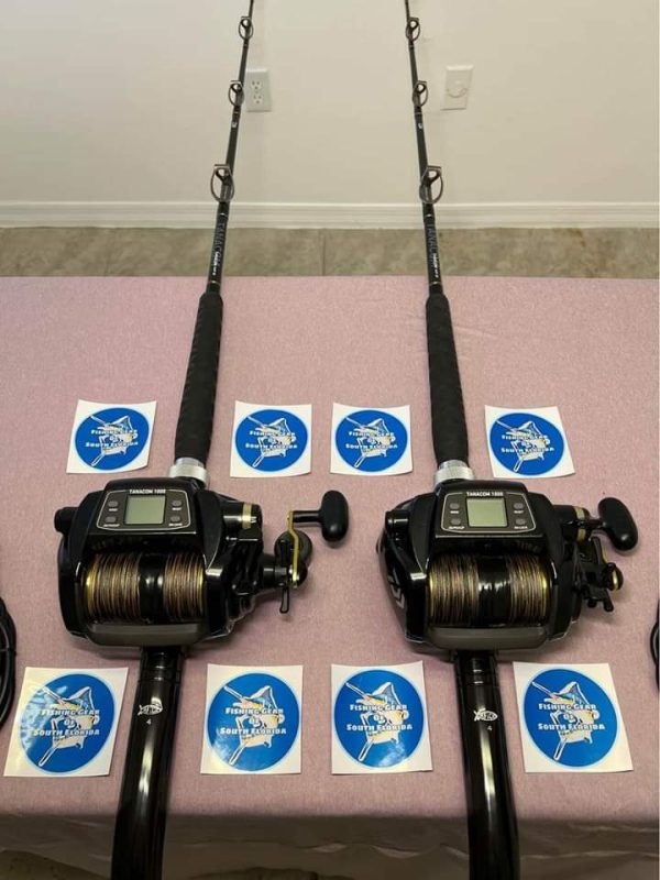 2 Tanacom 1000 Electric reels and rods