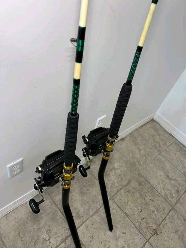 2 Tanacom 1000 electric reels with rod - Image 2