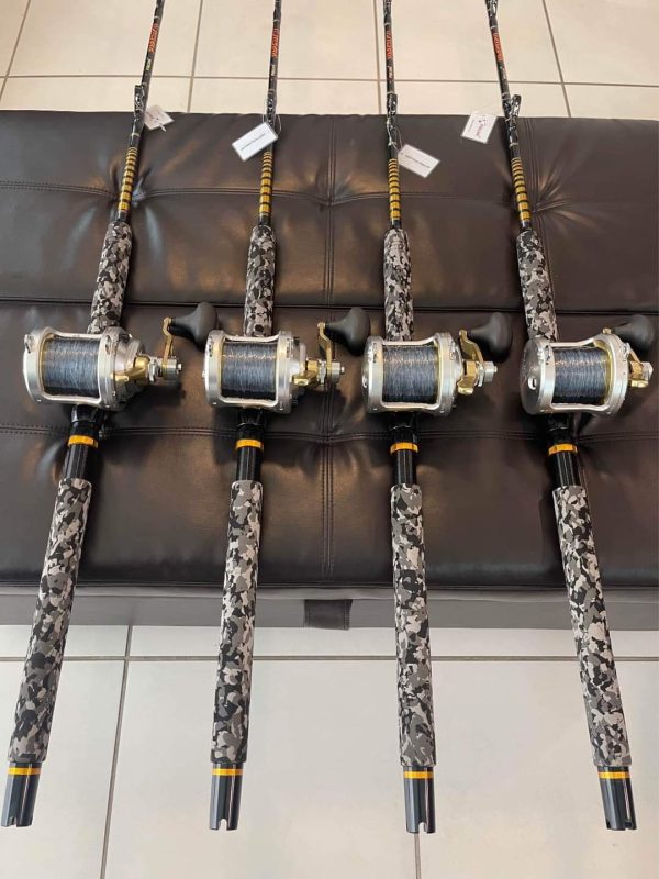 4 Shimano Talica 25II 2 speed reels and rods - Image 3